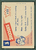 1959 Fleer Three Stooges #51 Easy on the suit - White Back