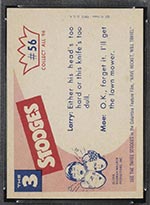 1959 Fleer Three Stooges #56 A little off the top - White Back