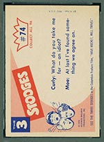 1959 Fleer Three Stooges #74 Don’t break anything - White Back