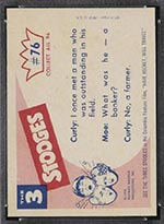 1959 Fleer Three Stooges #76 Down on the farm - White Back