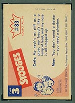 1959 Fleer Three Stooges #83 Doctor in the house - White Back