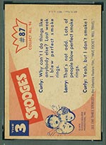 1959 Fleer Three Stooges #87 Don’t leave the room - White Back