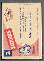 1959 Fleer Three Stooges #96 The squeeze play - White Back