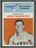 1961-1962 Fleer #30 John McCarthy St. Louis Hawks - Front