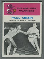 1961-1962 Fleer #45 Paul Arizin (In Action) Philadelphia Warriors - Front