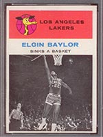 1961-1962 Fleer #46 Elgin Baylor (In Action) Los Angeles Lakers - Front
