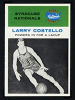 1961-1962 Fleer #48 Larry Costello (In Action) Syracuse Nationals - Front