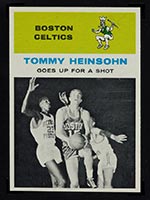 1961-1962 Fleer #54 Tommy Heinsohn (In Action) Boston Celtics - Front