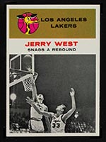 1961-1962 Fleer #66 Jerry West (In Action) Los Angeles Lakers - Front