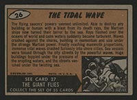 1962 Topps Mars Attacks #26 The Tidal Wave - Back