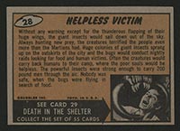 1962 Topps Mars Attacks #28 Helpless Victim - Back