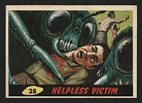 1962 Topps Mars Attacks #28 Helpless Victim - Front