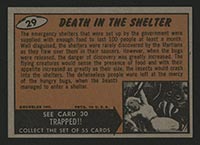 1962 Topps Mars Attacks #29 Death in the Shelter - Back