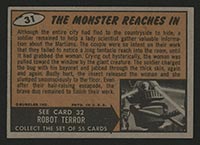 1962 Topps Mars Attacks #31 The Monster Reaches In - Back