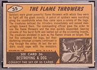 1962 Topps Mars Attacks #35 The Flame Throwers - Back