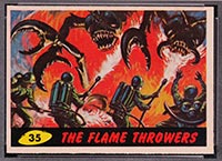 1962 Topps Mars Attacks #35 The Flame Throwers - Front