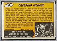 1962 Topps Mars Attacks #37 Creeping Menace - Back