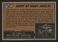 1962 Topps Mars Attacks #39 Army of Giant Insects - Back