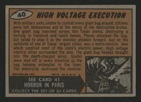 1962 Topps Mars Attacks #40 High Voltage Execution - Back