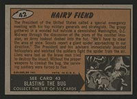 1962 Topps Mars Attacks #42 Hairy Fiend - Back