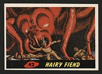1962 Topps Mars Attacks #42 Hairy Fiend - Front