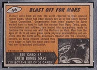 1962 Topps Mars Attacks #46 Blast Off for Mars - Back