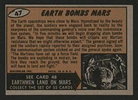 1962 Topps Mars Attacks #47 Earth Bombs Mars - Back