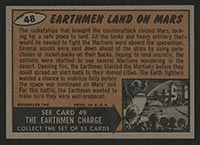 1962 Topps Mars Attacks #48 Earthmen Land on Mars - Back
