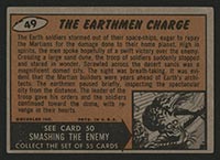1962 Topps Mars Attacks #49 The Earthmen Charge - Back