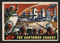1962 Topps Mars Attacks #49 The Earthmen Charge - Front