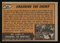 1962 Topps Mars Attacks #50 Smashing the Enemy - Back