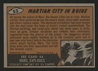 1962 Topps Mars Attacks #53 Martian City in Ruins - Back