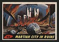 1962 Topps Mars Attacks #53 Martian City in Ruins - Front