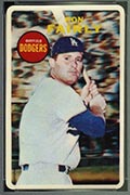 1968 Topps 3-D Ron Fairly (Dugout in Background) Los Angeles Dodgers