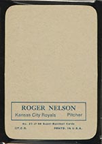 1969 Topps Supers #23 Roger Nelson Kansas City Royals - Back