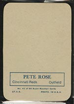 1969 Topps Supers #41 Pete Rose Cincinnati Reds - Back