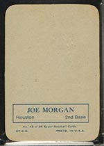 1969 Topps Supers #42 Joe Morgan Houston Astros - Back