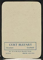 1969 Topps Supers #44 Curt Blefary Houston Astros - Back