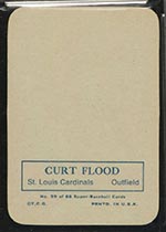 1969 Topps Supers #59 Curt Flood St. Louis Cardinals - Back