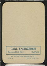 1969 Topps Supers #5 Carl Yastrzemski Boston Red Sox - Back