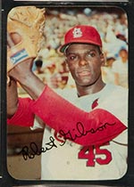 1969 Topps Supers #60 Bob Gibson St. Louis Cardinals - Front