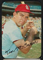 1969 Topps Supers #61 Tim McCarver St. Louis Cardinals - Front